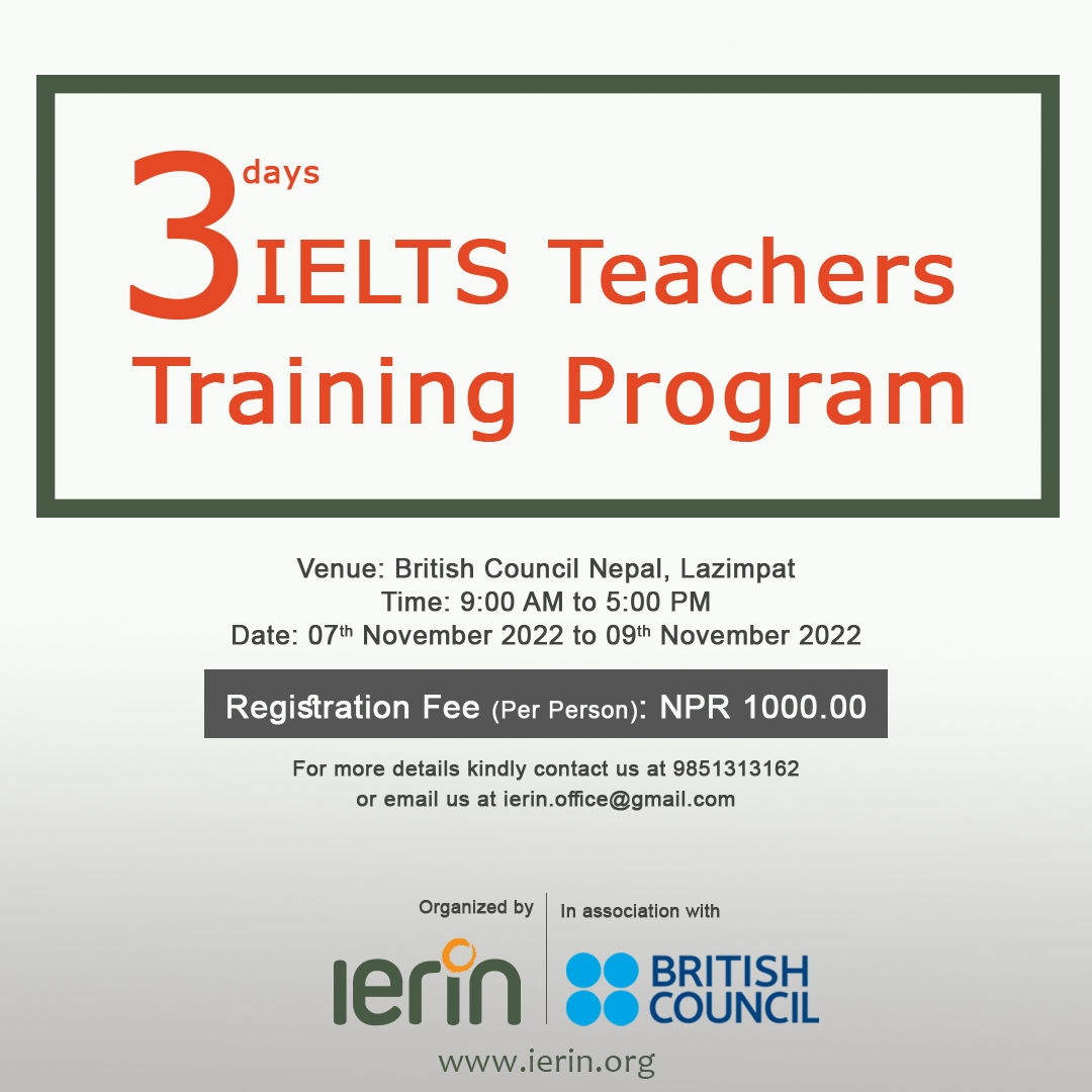 3 days IELTS Teachers Training Program